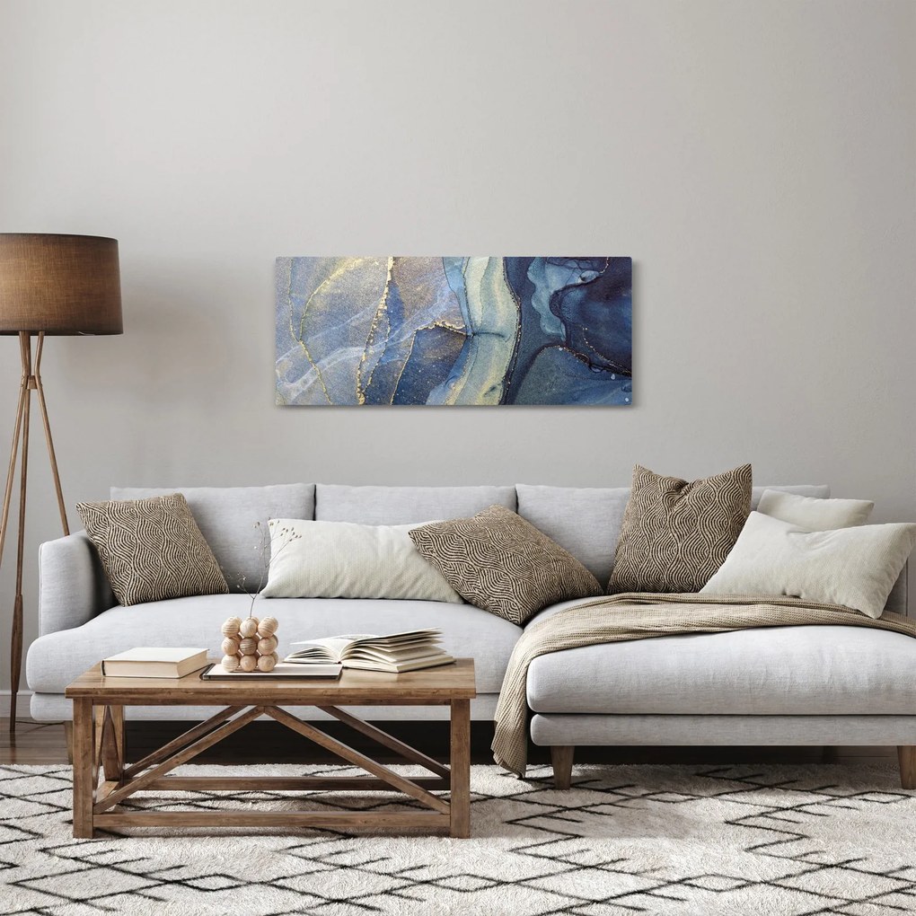Obraz - Abstrakcia alkoholovým atramentom (120x50 cm)