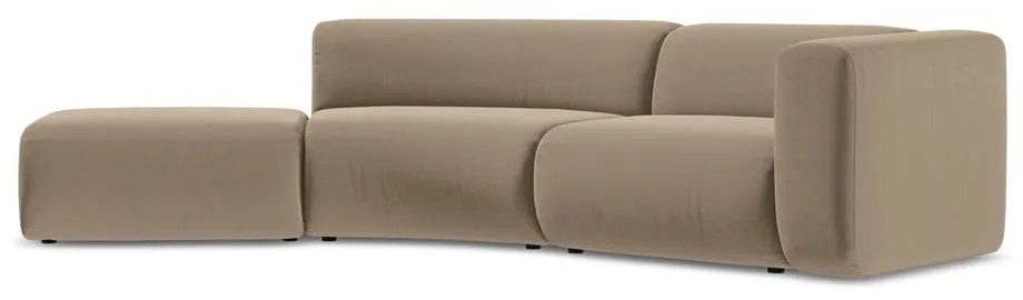 Béžová zamatová leňoška (ľavý roh) Ekahi – Makamii