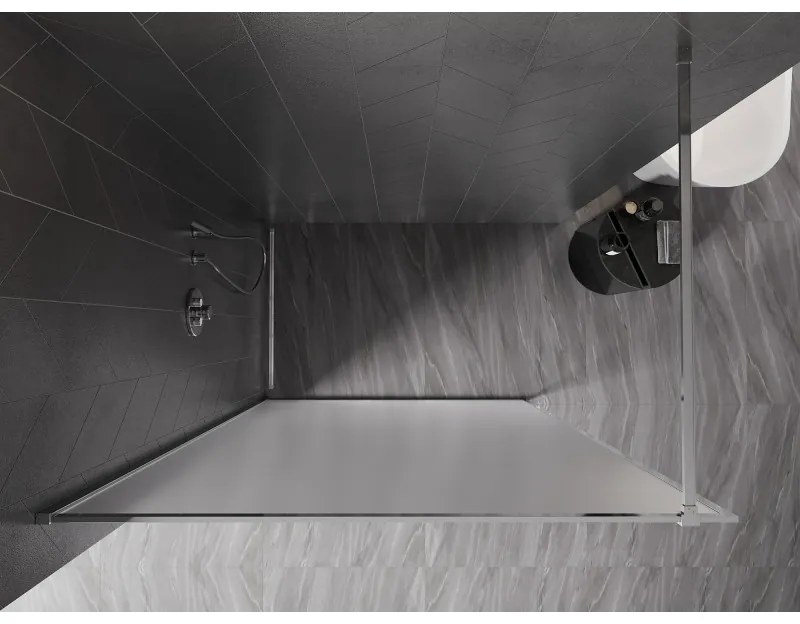 Mexen Kioto-XF, sprchová zástena s rámom 160 x 202 cm, 10mm sklo námraza, chrómový profil, 800-160-104-01-30-X