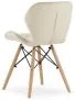 Set 4 zamatových kresiel LAGO - béžové