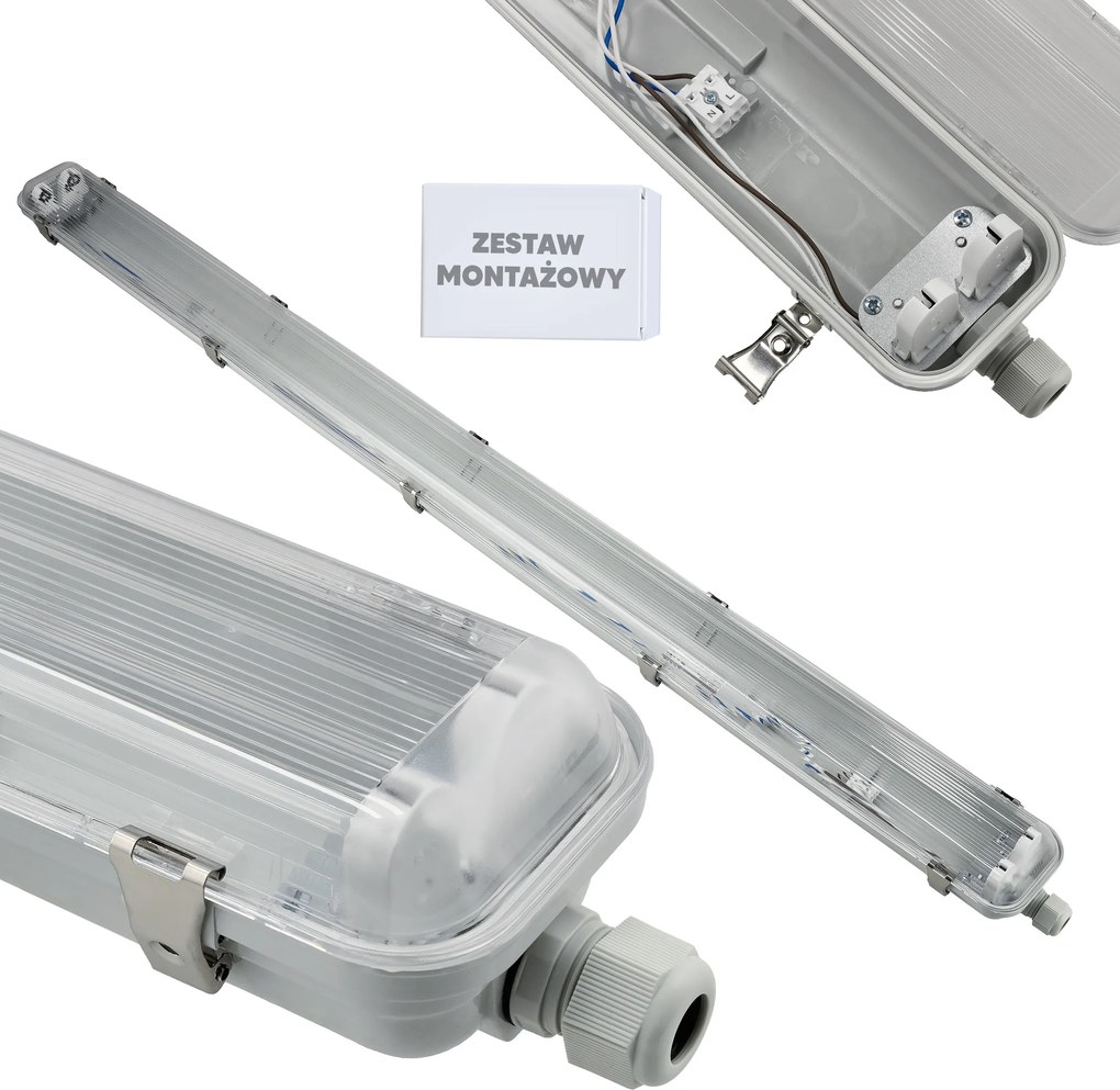 SADA 2x LED hermetických svietidiel Philips 2x128cm pre garáž a dielňu pre trubice