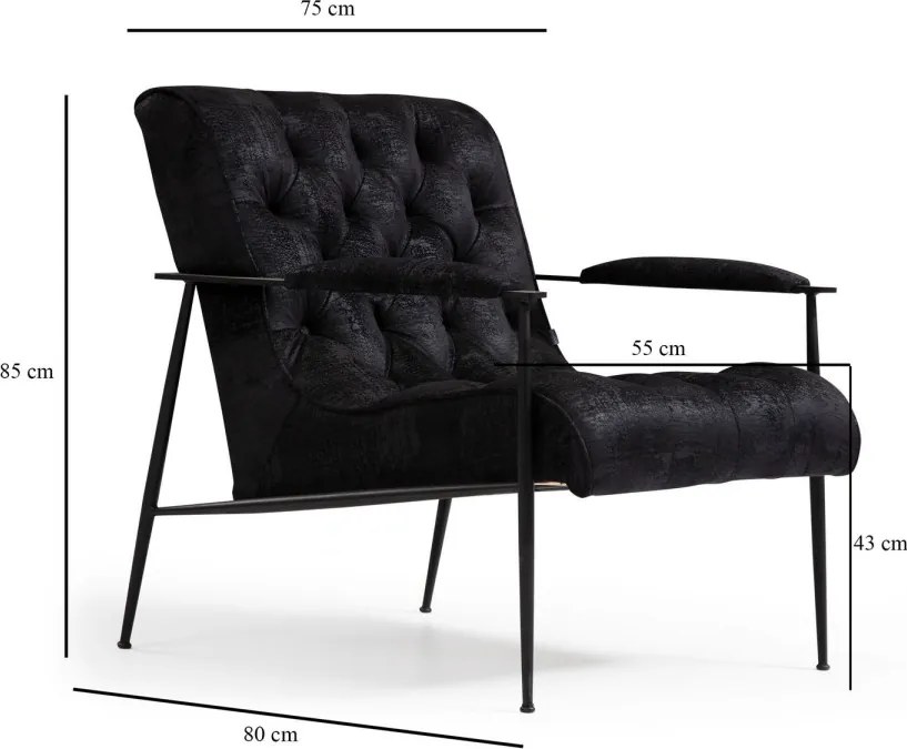 Křeslo Matilda černé