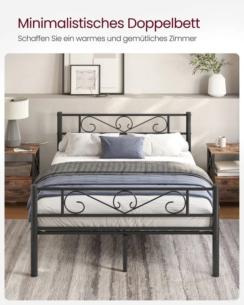 Rám dvojlôžkovej postele 198 x 141,8 x 86,4 cm VASAGLE RMB063B01