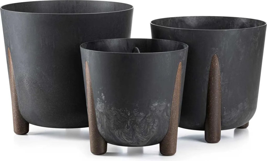 Květináč MOSS ECO 25,5x25,3 cm černý beton