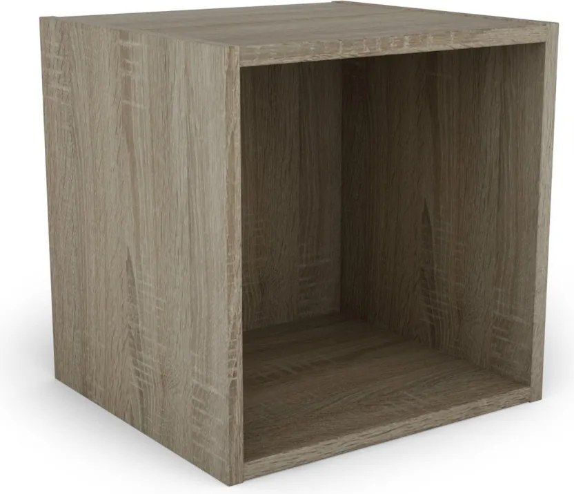 Nástenný regál s 1 priehradkou Jerry, dub sonoma