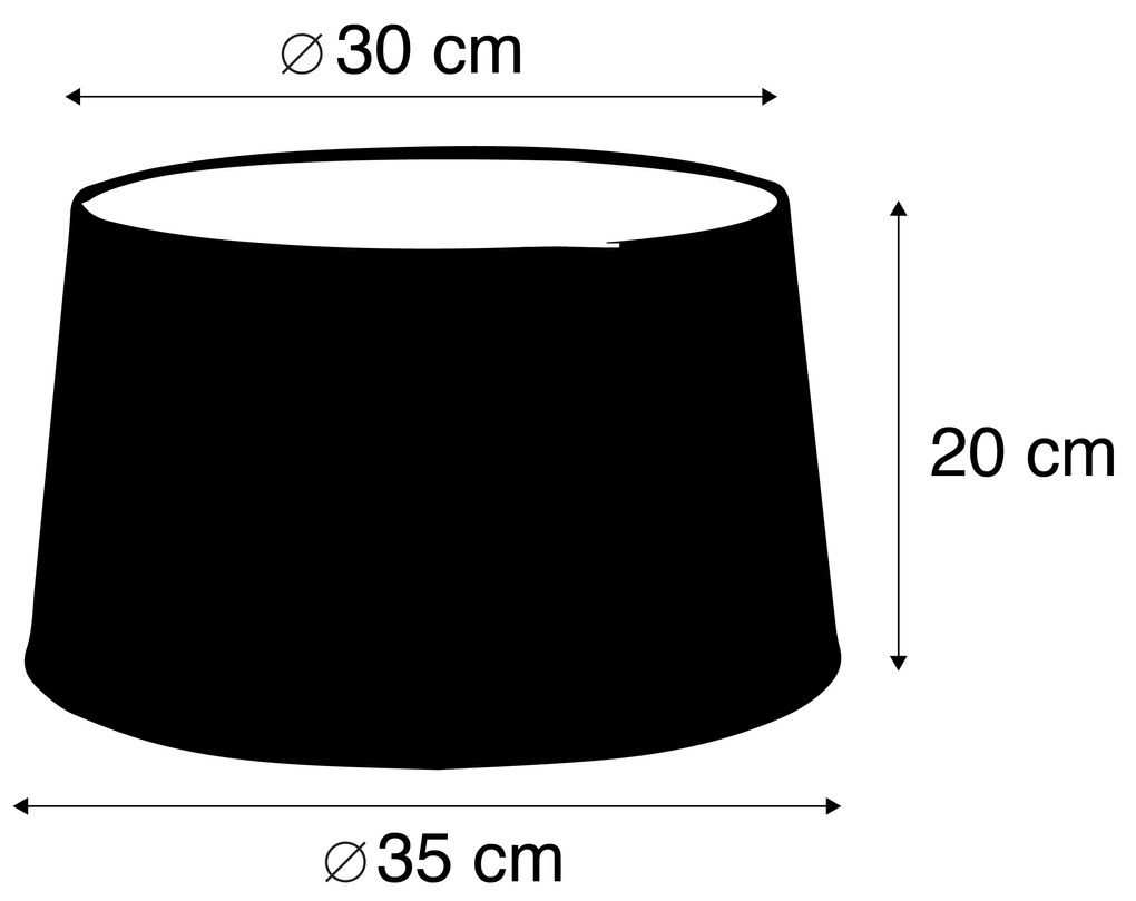 Tienidlo na lampu z ľanu sivé 35/30/18