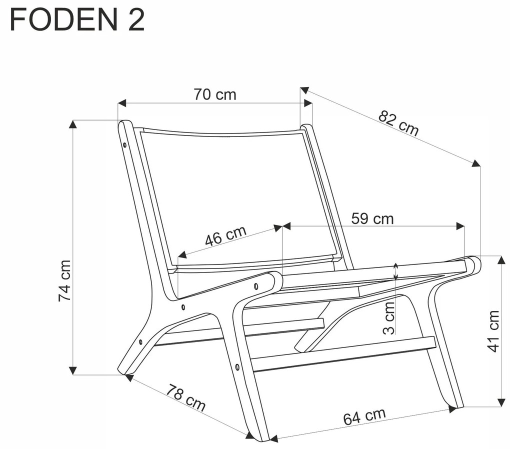 Prírodné záhradné kreslo FODEN II