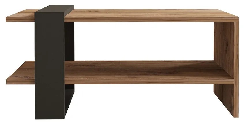 Dizajnový konferenčný stolík Rajesh 80 cm dub / antracitový