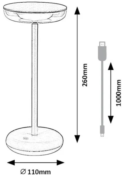 Rabalux 77089 - LED Stmievateľná vonkajšia lampa KONIN LED/6W/5V IP44 hnedá