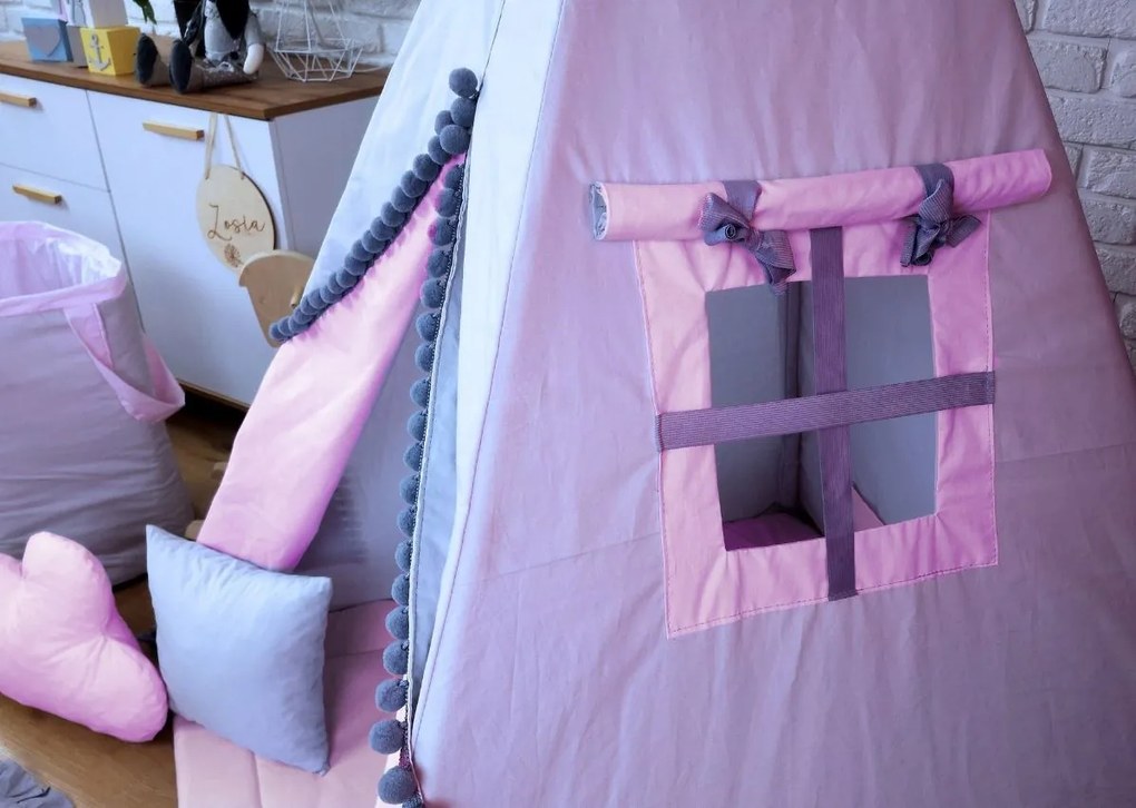 Detský stan TEEPEE (TÝPIE) SOFT s doplnkami - RUŽOVÝ