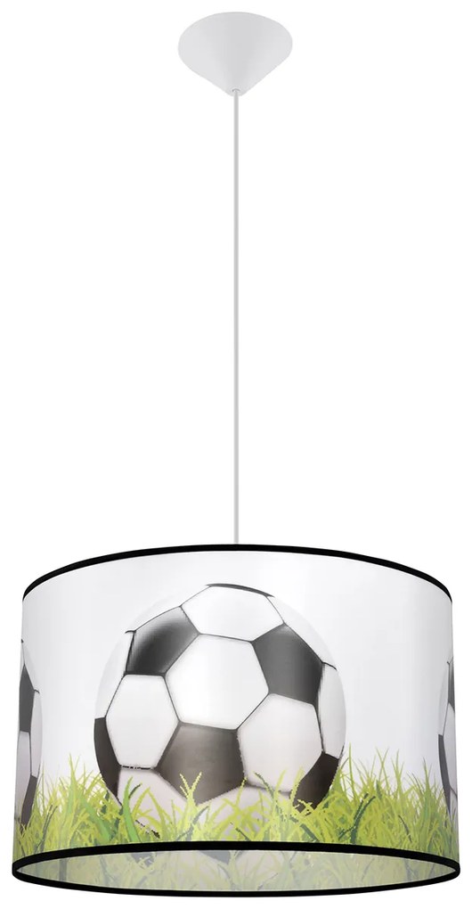 Detské závesné svietidlo Ball C, 1x plastové tienidlo so vzorom, (fi 40cm)