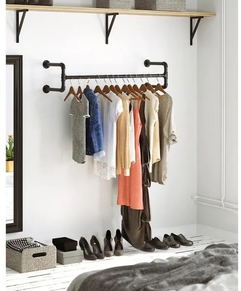 Sada 2 ks nástenných vešiakov na ramienka LINEA, čierna
