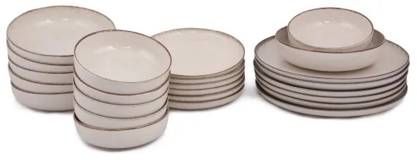 Jedálenská súprava 24 ks béžová/porcelán