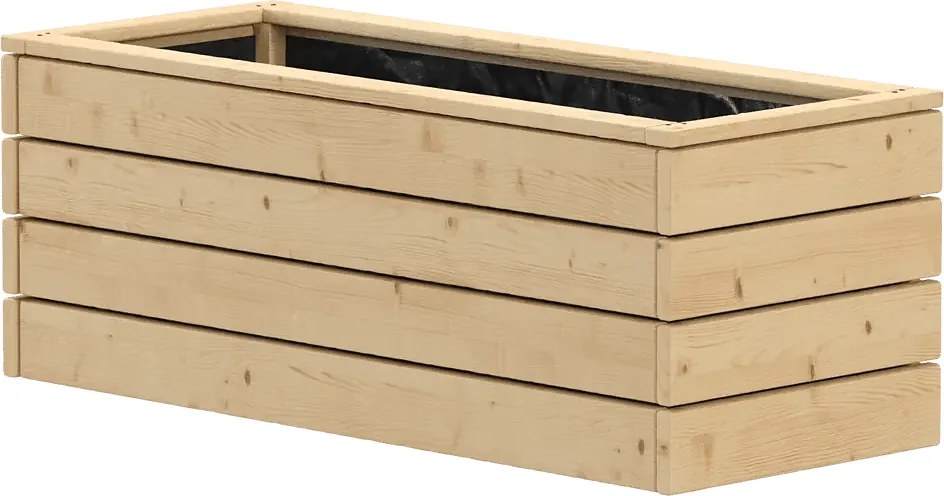 Vysoký záhon, smrekovcové drevo, 115 × 40 × 43 cm