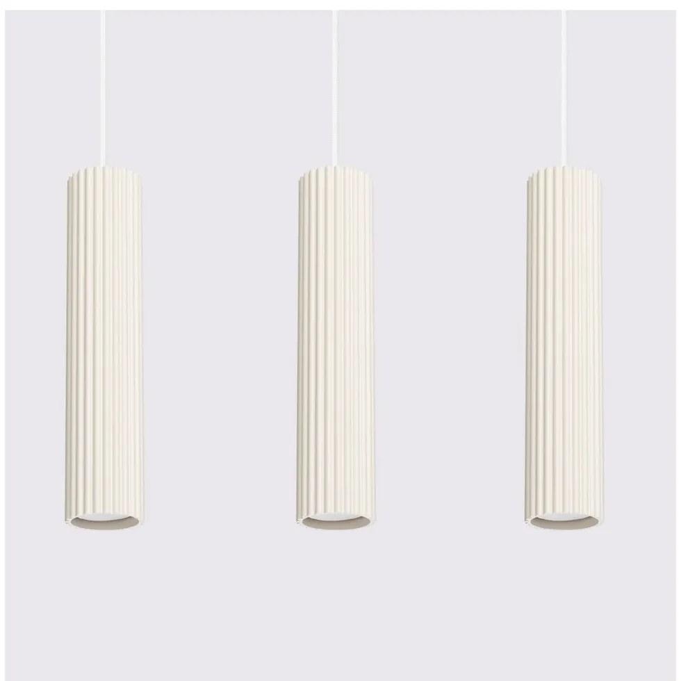 Krémové závesné svietidlo Gleam – Sollux
