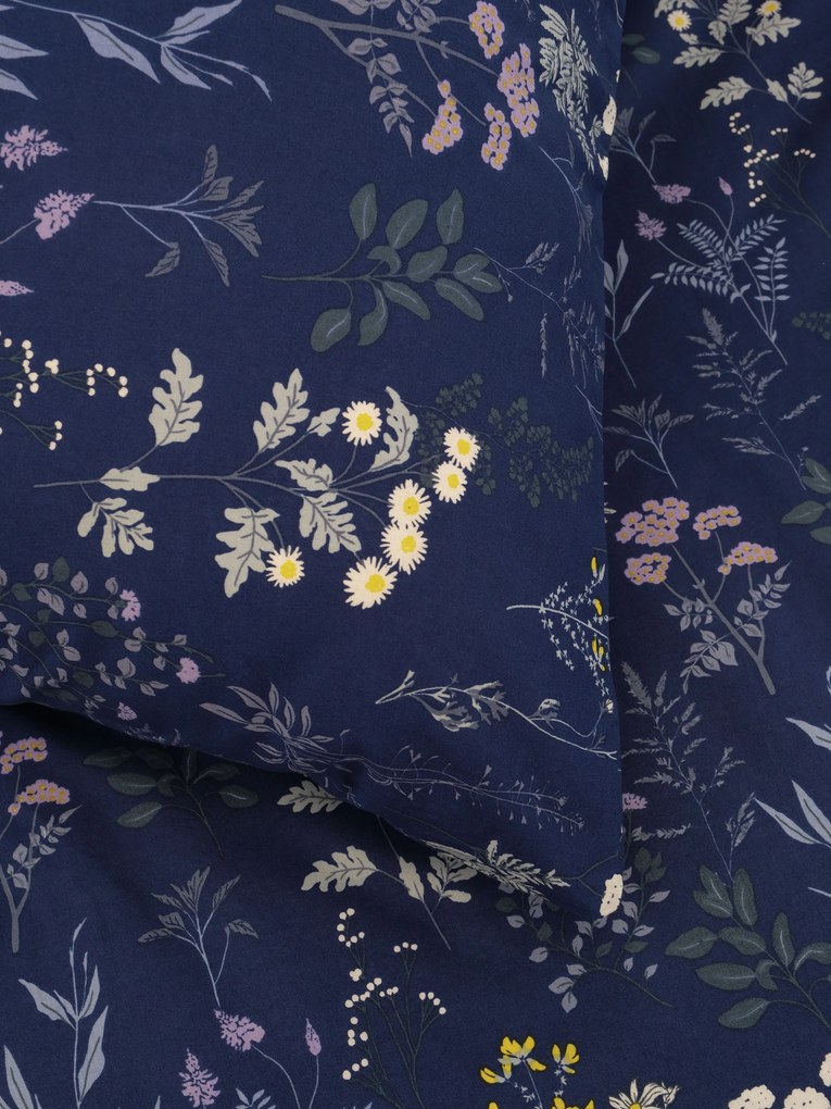 Bavlnená obliečka na vankúš Renforcé 50 × 70 cm - Bianca tmavo modrá