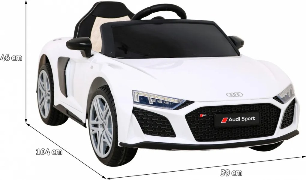 Ramiz Audi R8 LIFT batérie auto biela + diaľkové ovládanie