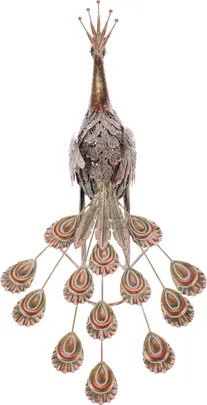 Páv 65 cm - kovová záhradná dekorácia