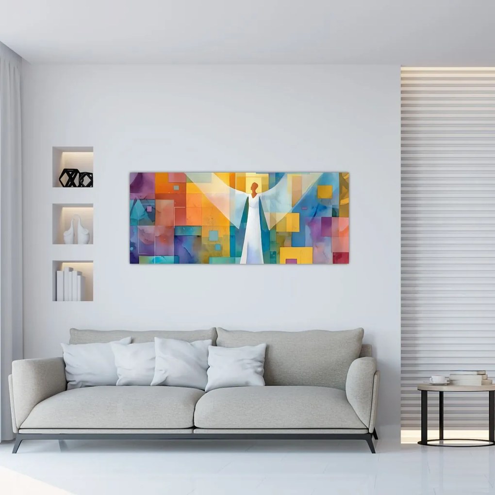 Obraz - Geometrický anjel (120x50 cm)