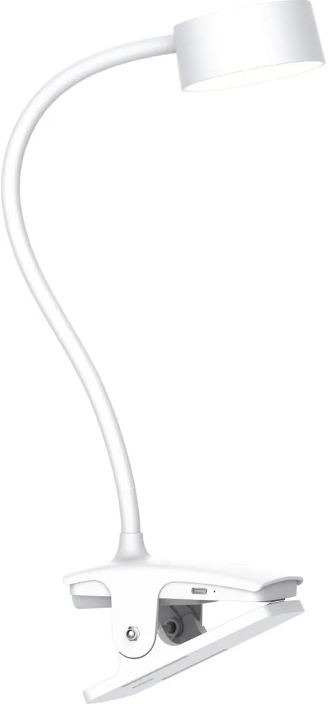 Solight WO3001-W- LED Stm. flexib. lampa s klipom LED/2W/5V 3000/4000/6500K biela