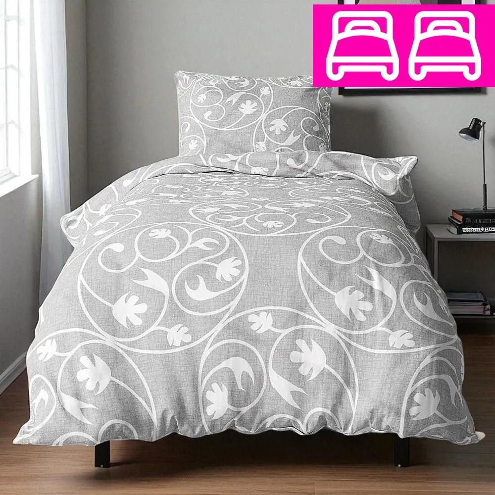 Bavlnené obliečky ARZA GREY 4-dielna sada 140x200 cm