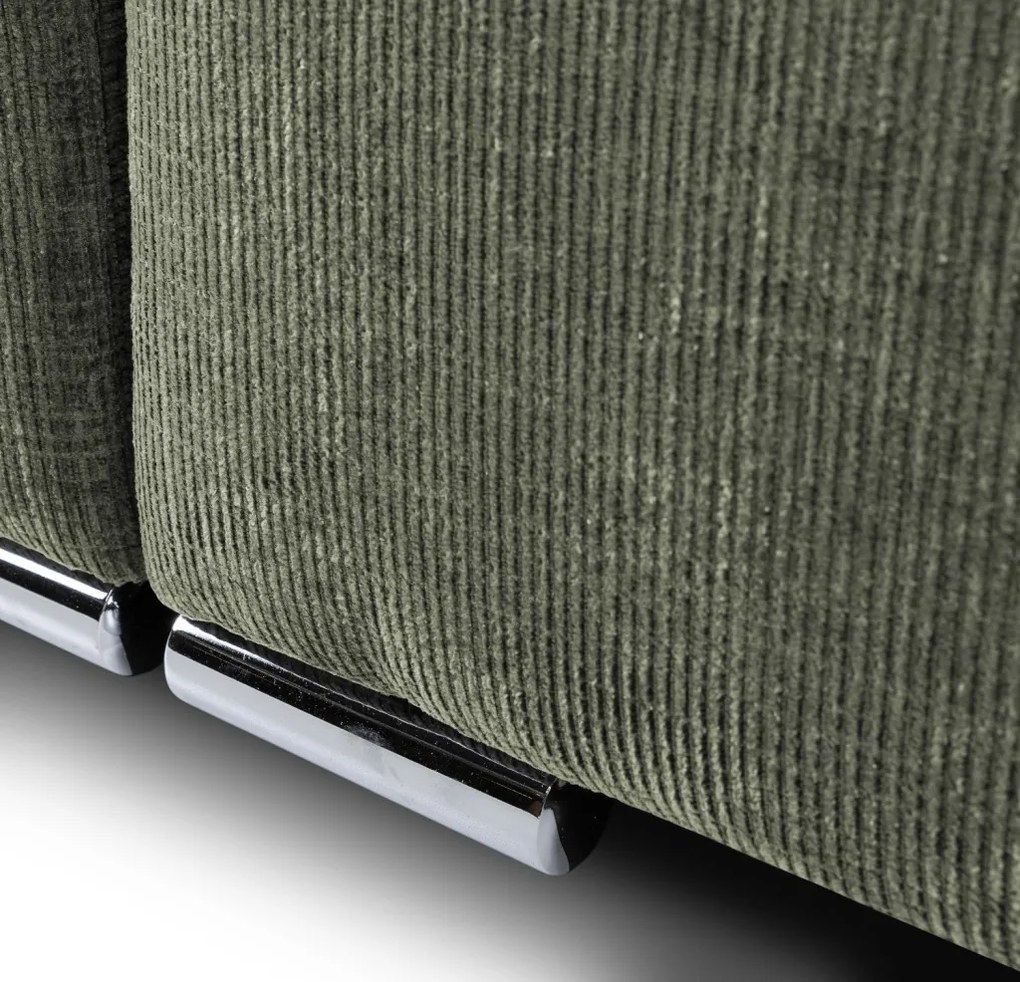 Rozkladacia pohovka Anafi, machovo - zelená látka