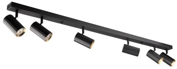 Bodové svietidlo NICEA 6xGU10/10W/230V čierna