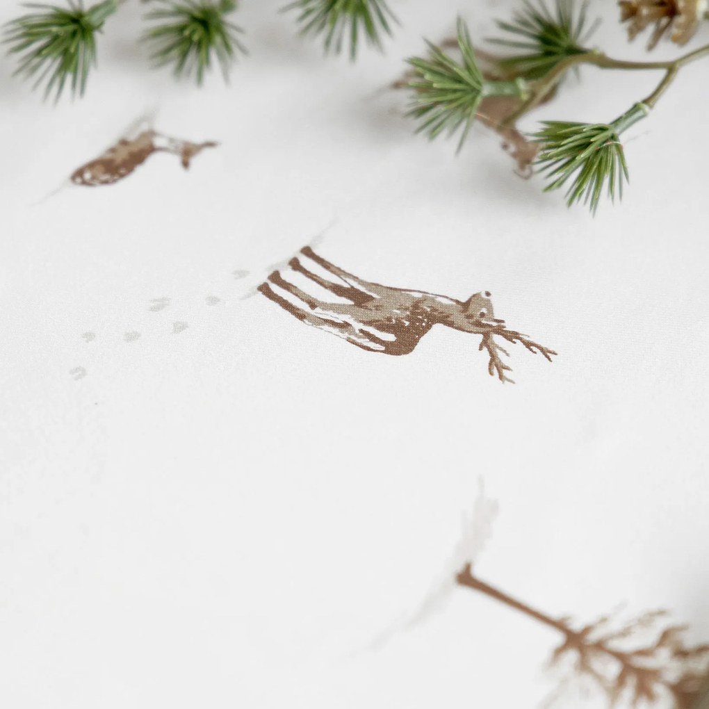 Goldea vianočný hranatý obrus z pevnej bavlny - beskydy 120 x 160 cm