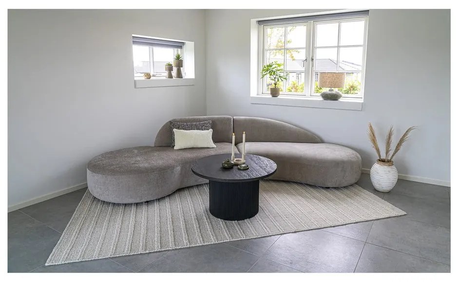 Tmavohnedý okrúhly konferenčný stolík v dekore topoľa ø 80 cm Boavista – House Nordic