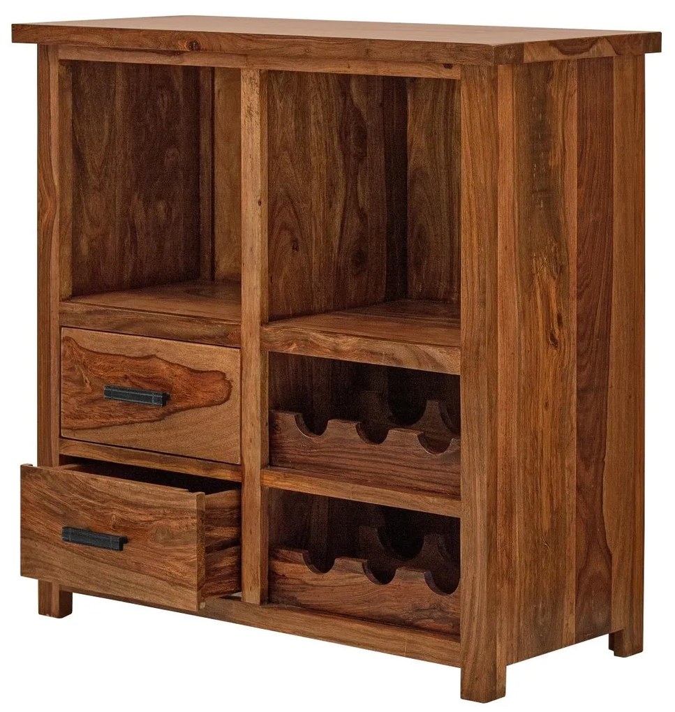 furniture-nabytek.cz - Vinotéka dřevěná 90x90x35 z masivu palisandr