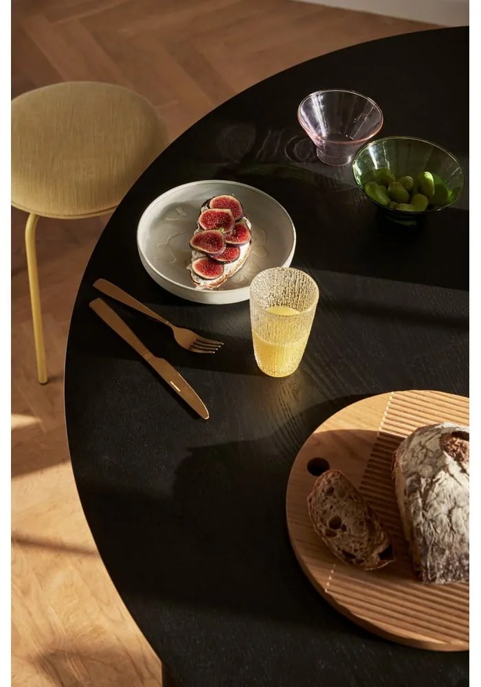 Čierny okrúhly jedálenský stôl ø 140 cm Fjord – Hübsch