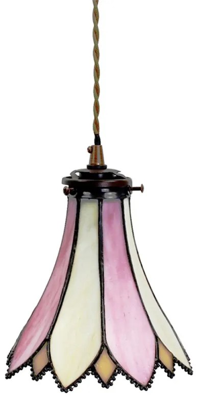 Závesná tiffany lampa PINK 15*115