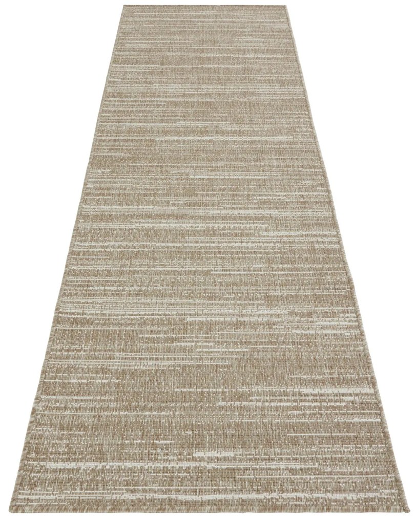 Kusový koberec Gemini 105548 Linen z kolekcie Elle – na von aj na doma, 80x350, béžová, chodba / predsieň, ELLE Decoration