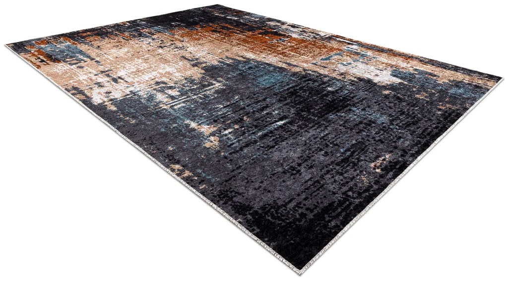 Koberec MIRO 51454.802 Abstrakt, protišmykový, prateľný, béžovo - červený