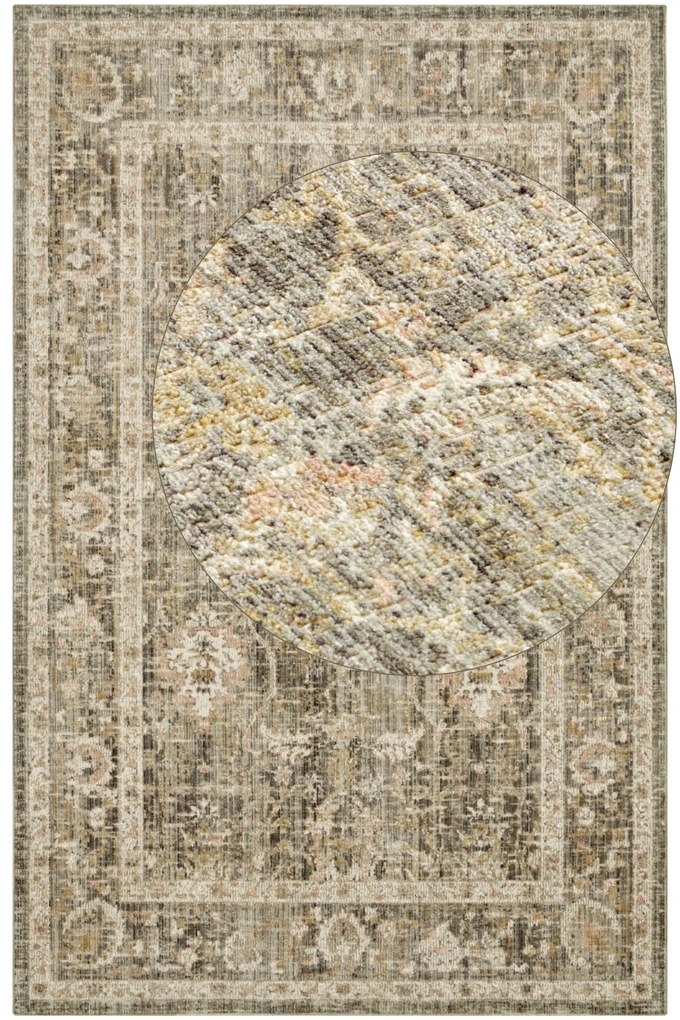 Hanse Home, Kusový koberec Cairo 105592 Luxor Black Cream – na von aj na doma, 240x340, béžová, chodba / predsieň