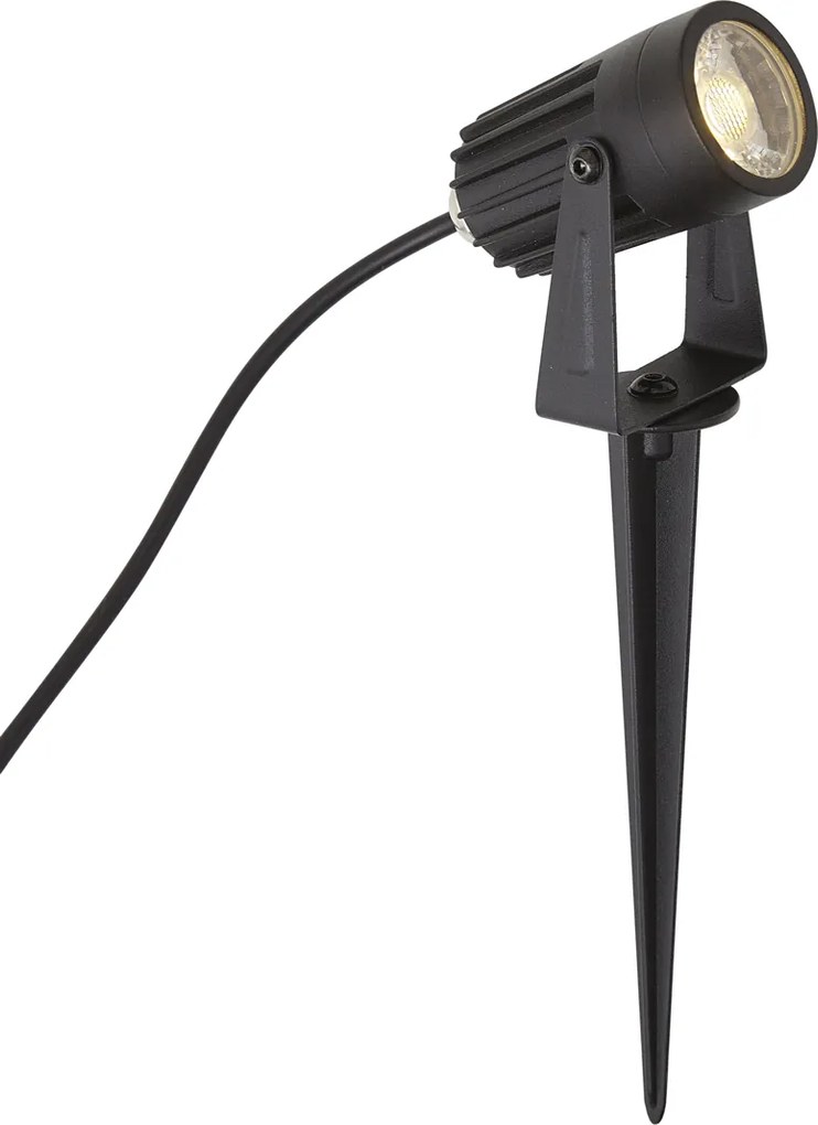 Moderný 12V reflektor čierny vrátane LED IP67 - Voltaire Pico