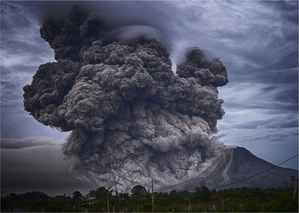 Obraz - Sopečná erupcia (70x50 cm)