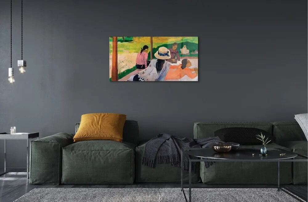 Obraz na skle Art maľoval stretnutie 125x50 cm