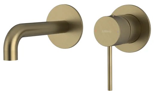 Sapho Sapho, ULTRAMIX 2-prvková podomietková umývadlová batéria 15cm, zlato mat, UT118G