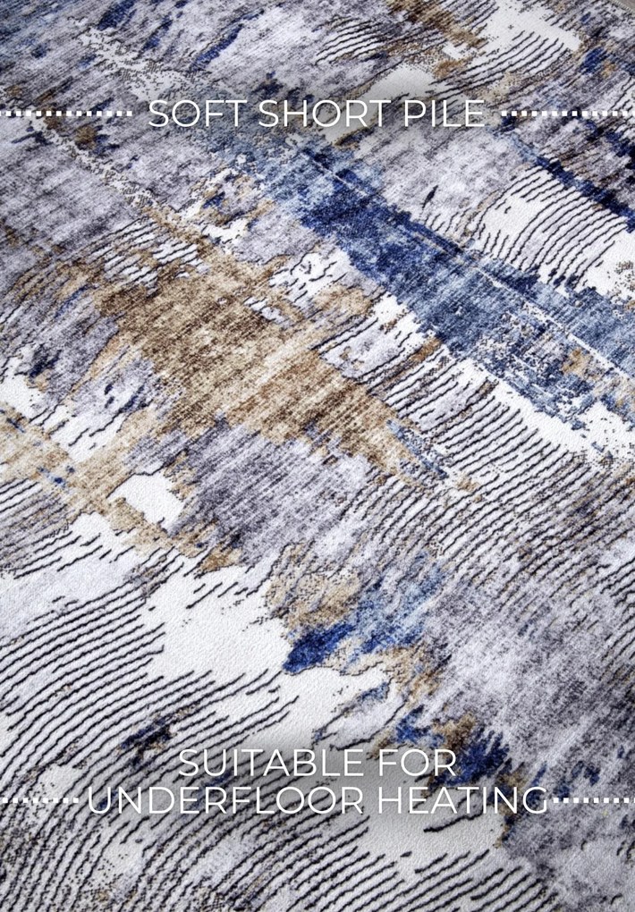 Kusový koberec Imagination New 106035 Dark blue/Beige z kolekcie Elle, 160x230, modrá, obývacia izba, ELLE Decoration