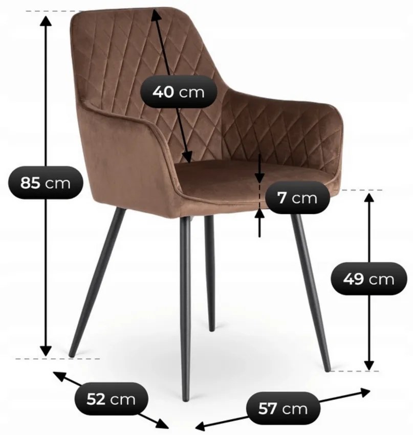 Hnedá stolička ANDRE