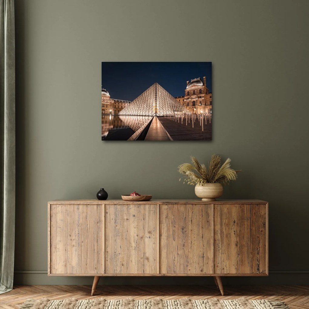 Obraz - Louvre v noci (70x50 cm)