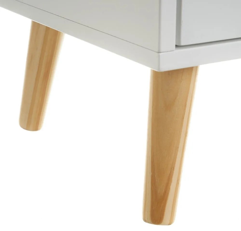 Biely detský nočný stolík s poličkami – Casa Selección