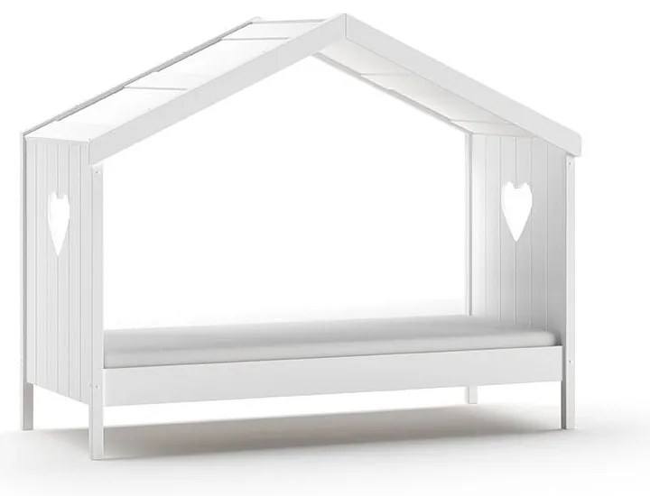 Biela domčeková detská posteľ 90x200 cm Amori - Vipack