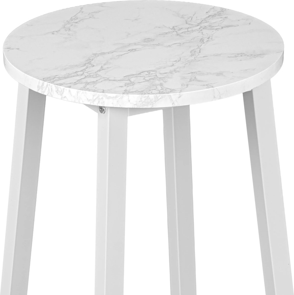 Barová židle FLINT WHITE bílý mramor