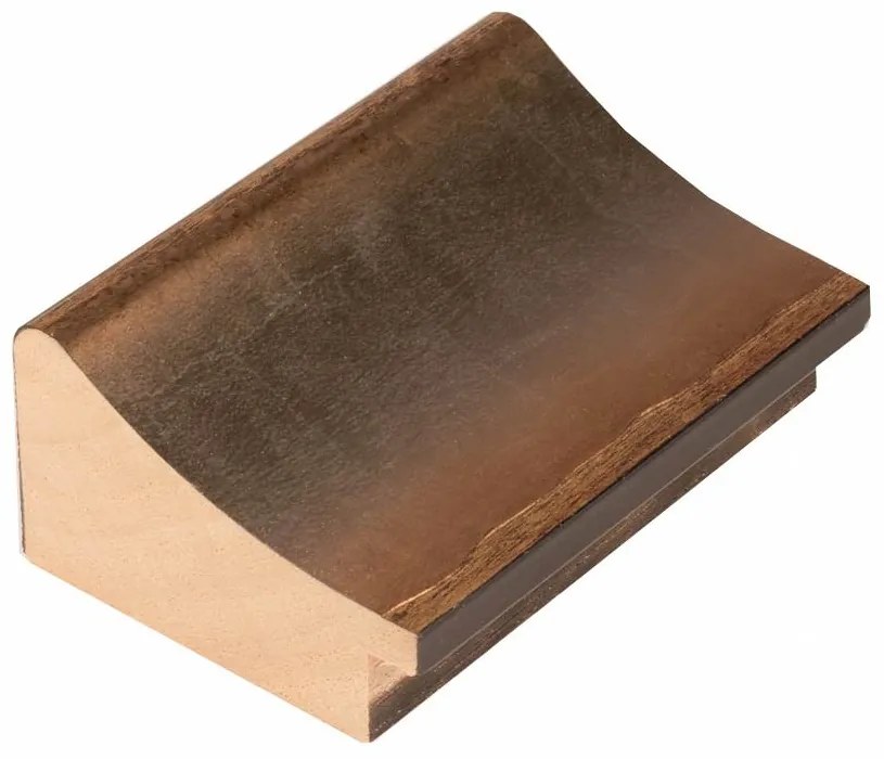 DANTIK - Zrkadlo v rámu, rozmer s rámom 50x90 cm z lišty DOPRODEJMETAL AG prehnutá veľká (3025)