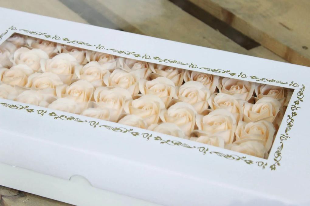 Bledomarhuľové mydlové ruže 50ks 6cm