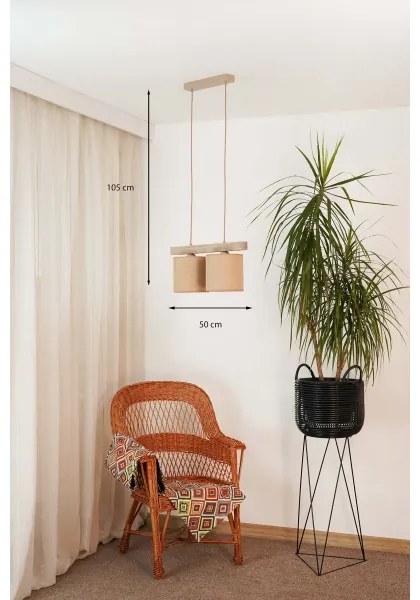 Brilagi - Luster na lanku FOREST 2xE27/15W/230V borovica/hnedá