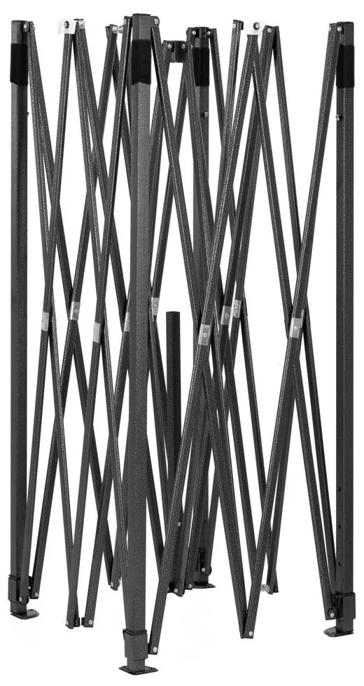 Nožnicový stan 3×3 m – záhradný pavilón pre veľtrhy, expresné akcie a catering, sivý Springos GP0003