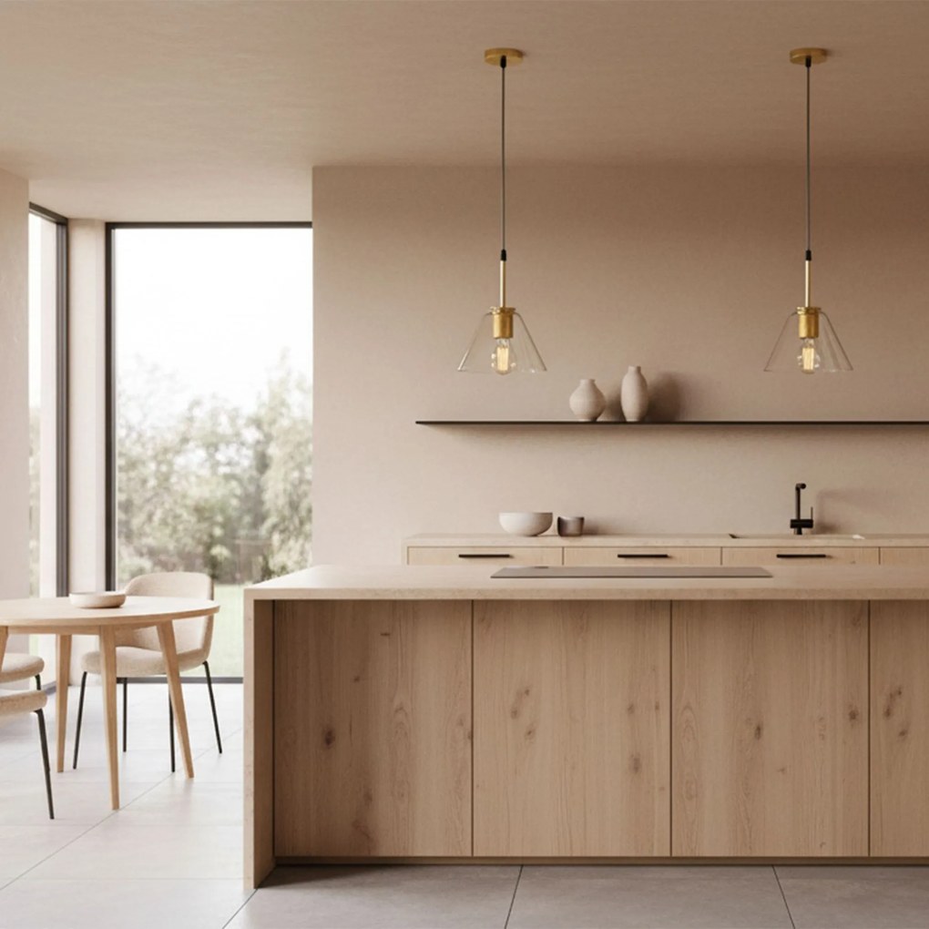 Toolight Toolight, závesné svietidlo 1xE27 APP1179-1CP, zlatá, OSW-40016